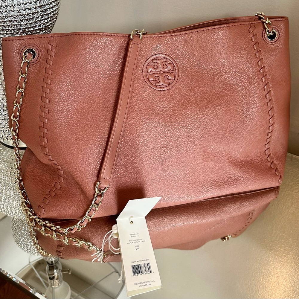 SOLD!! - Tory Burch Pink Leather Chain Strap Shoulder Bag Excellent!